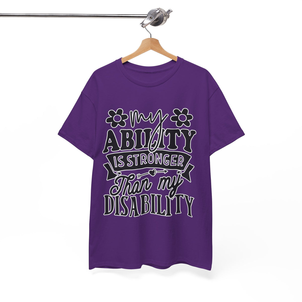 My Ability is Strong than my Disability Unisex Heavy Cotton Tee