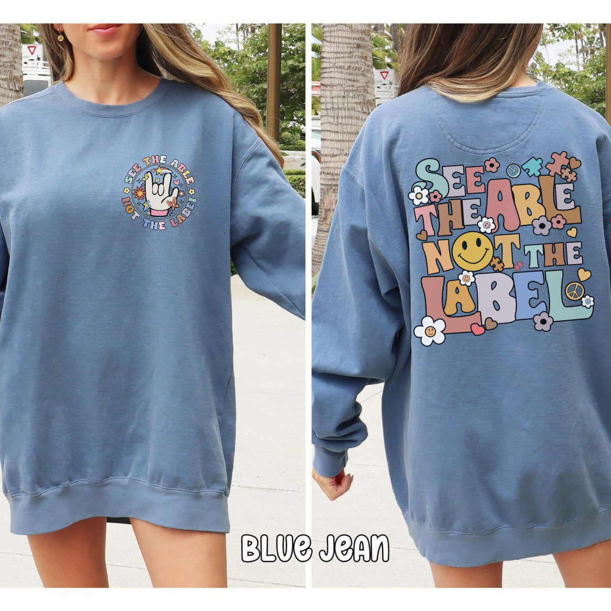 See The Able Not The Label Unisex Garment-Dyed Sweatshirt