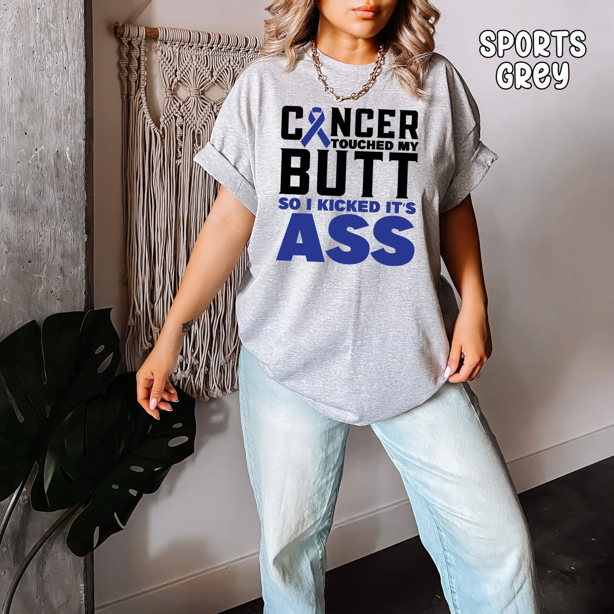 Cancer Touched My Butt Unisex Heavy Cotton Tee