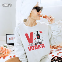 V is for Vodka Unisex Heavy Blend™ Crewneck Sweatshirt