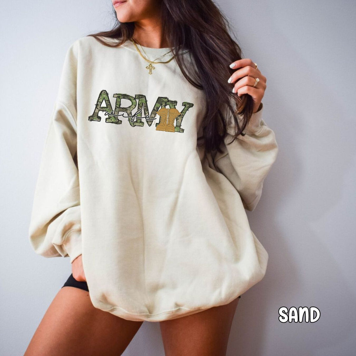 Army Wife Unisex Heavy Blend™ Crewneck Sweatshirt