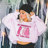 On Wednesdays We Wear Pink Ghosts Unisex Heavy Blend™ Crewneck Sweatshirt