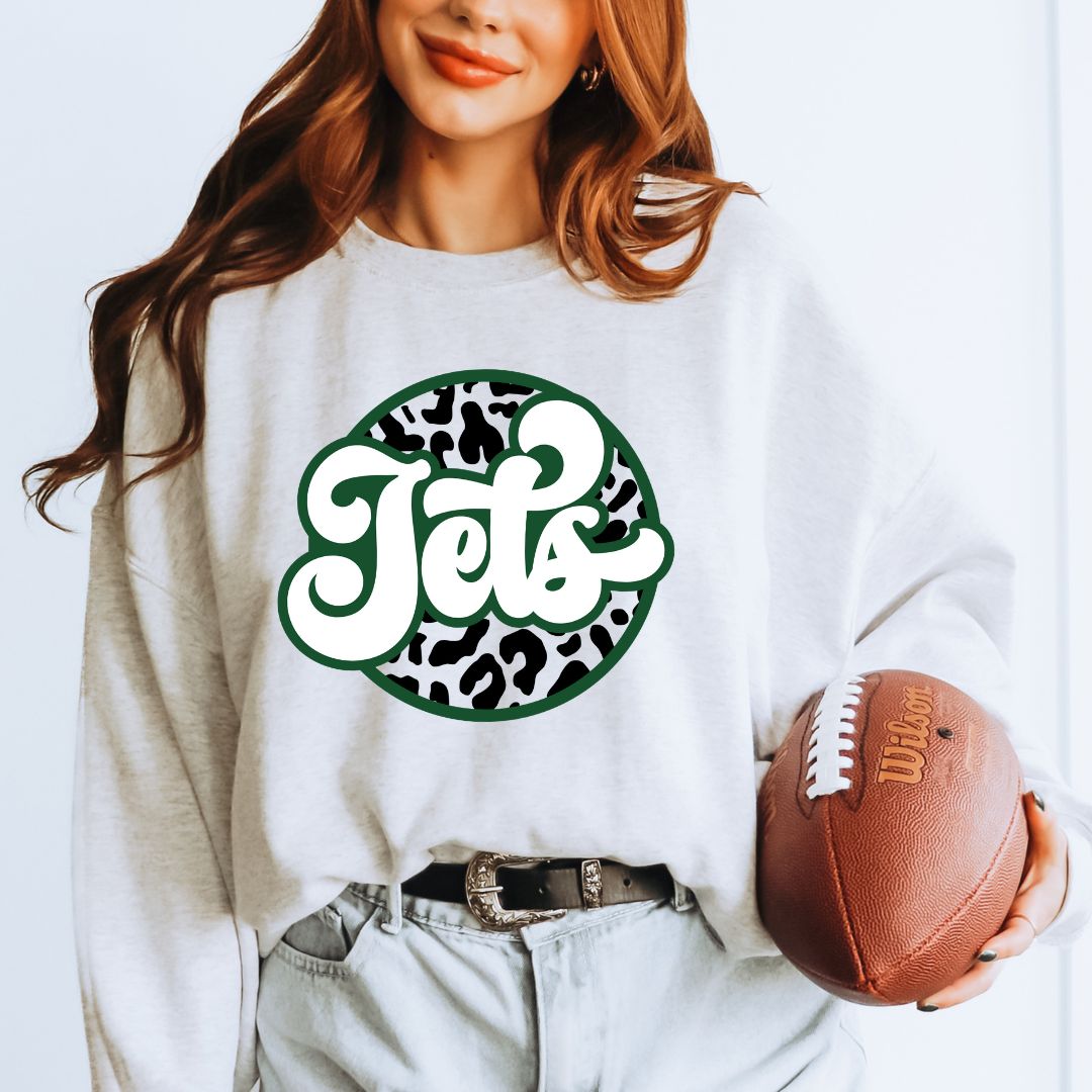 Jets Cheetah Unisex Heavy Blend™ Crewneck Sweatshirt