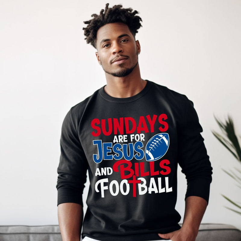 Sundays are for Jesus and Bills Football Unisex Heavy Blend™ Crewneck Sweatshirt