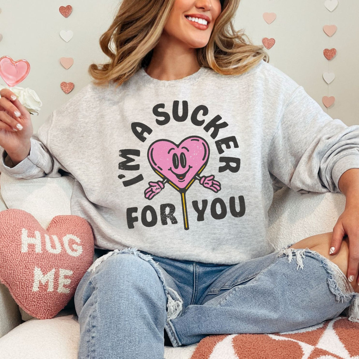 I'm a Sucker For You Unisex Heavy Blend™ Crewneck Sweatshirt