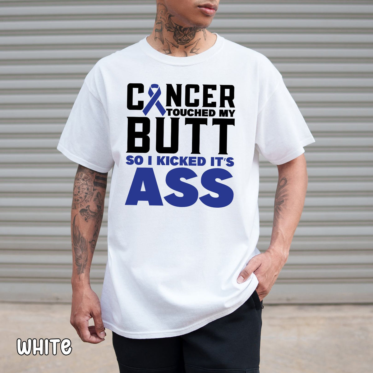 Cancer Touched My Butt Unisex Heavy Cotton Tee