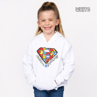 Superhero Autism Youth Heavy Blend Hooded Sweatshirt