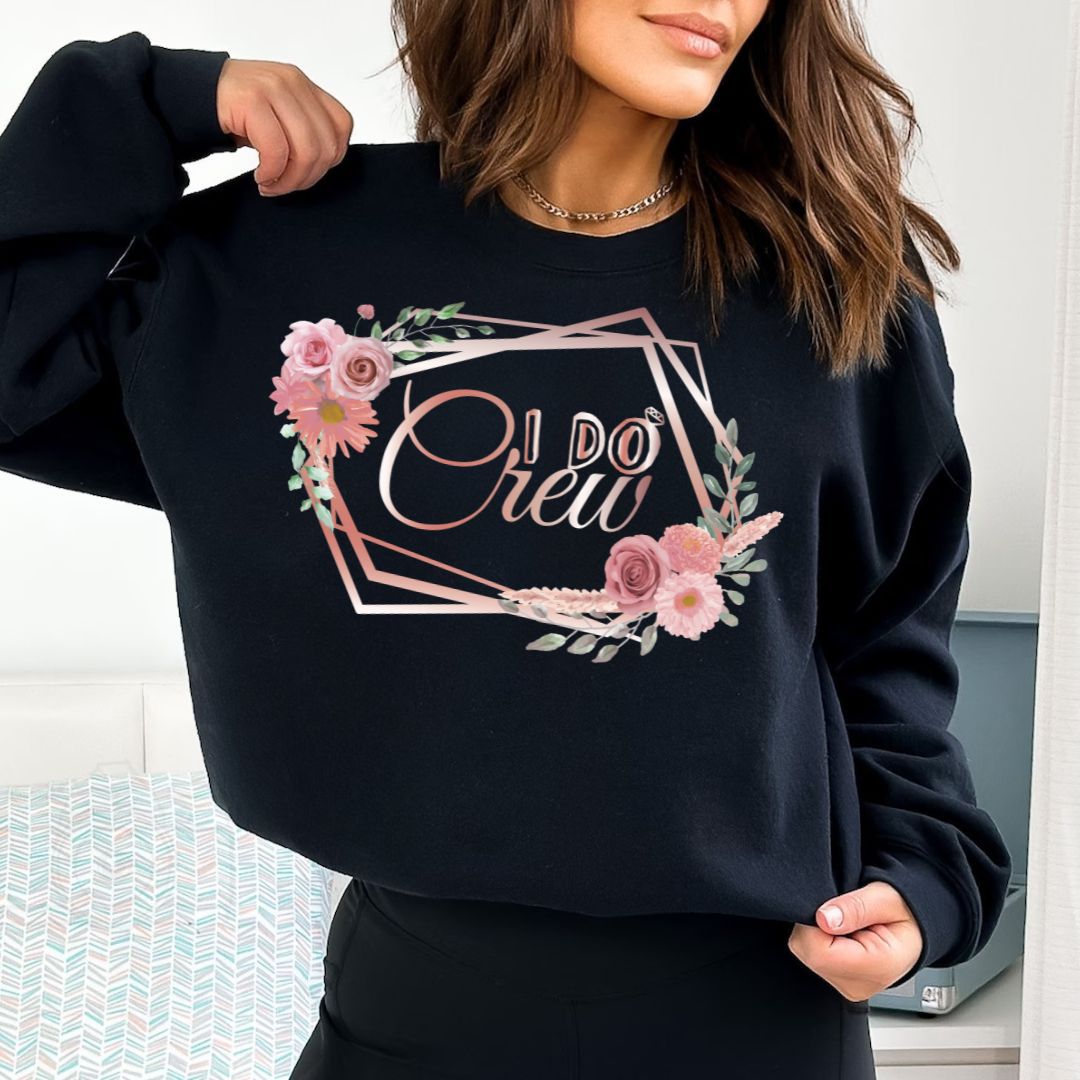 Floral I Do Crew Unisex Heavy Blend™ Crewneck Sweatshirt