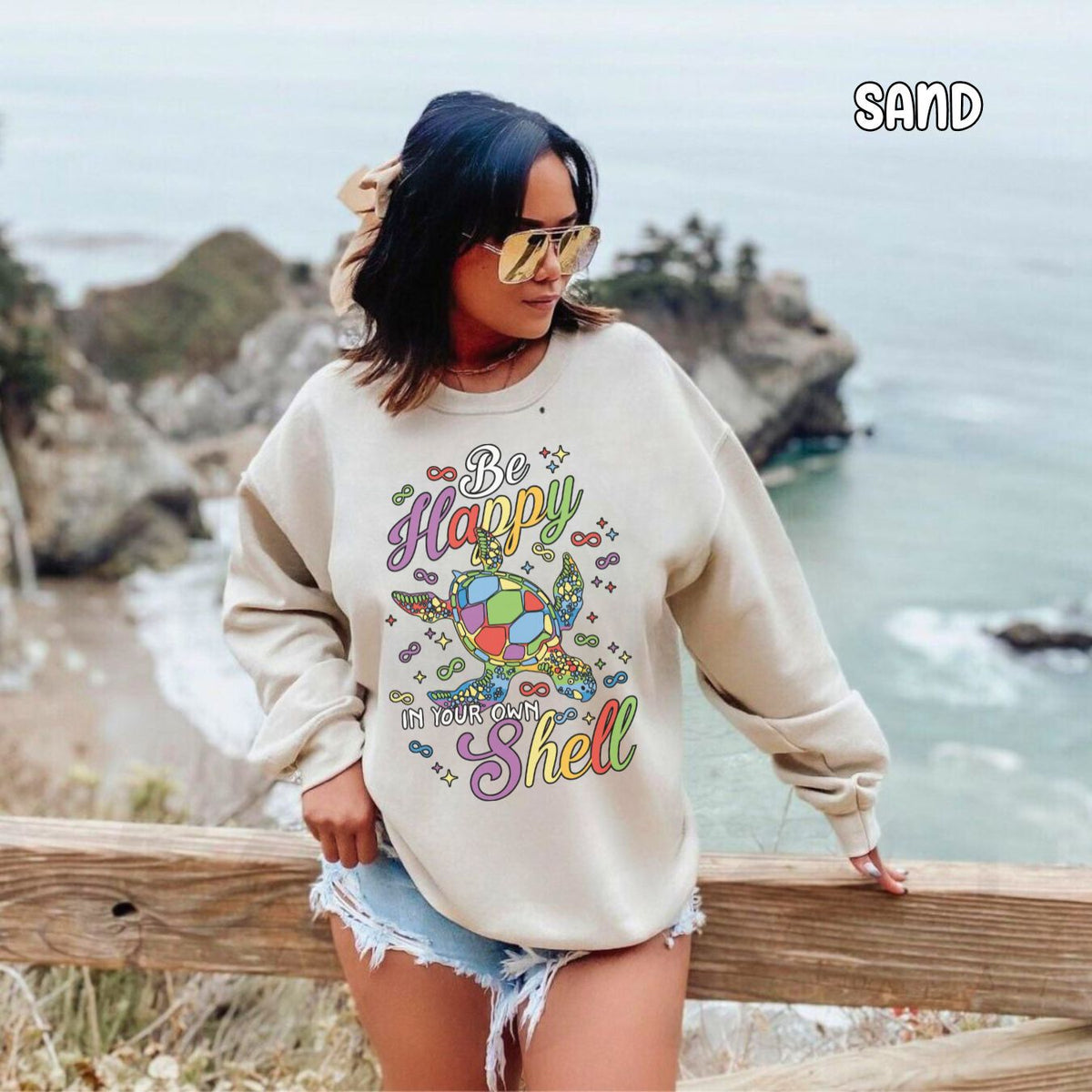 Be Happy In Your Own Shell Unisex Heavy Blend™ Crewneck Sweatshirt