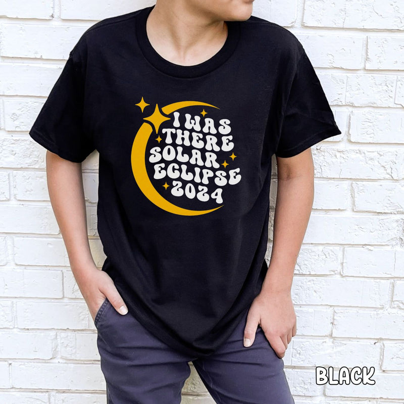 I Was There Solar Eclipse 2024 Kids Heavy Cotton™ Tee