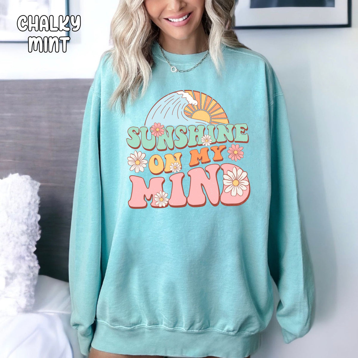 Sunshine On My Mind Unisex Comfort Colors Sweatshirt