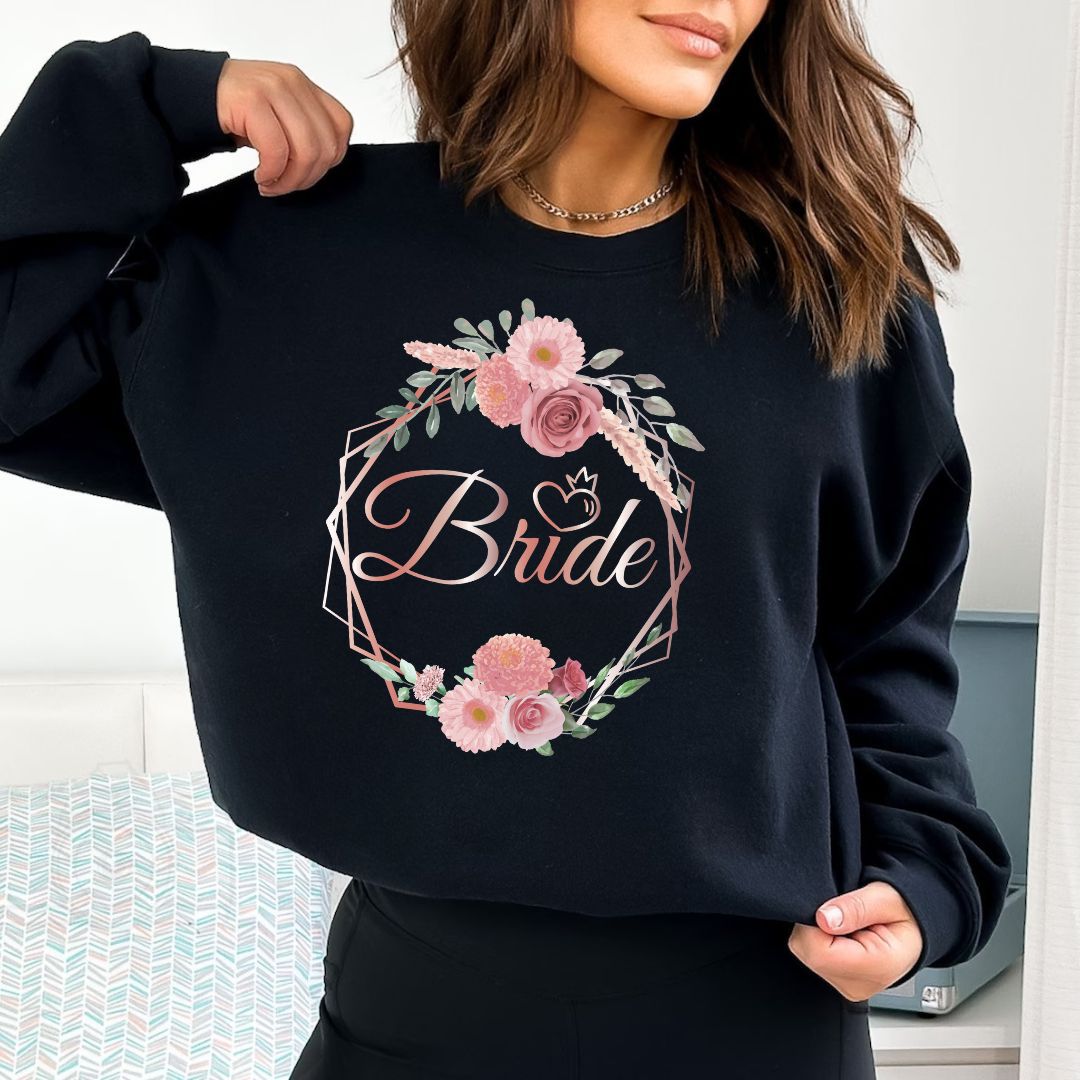 Floral Bride Unisex Heavy Blend™ Crewneck Sweatshirt