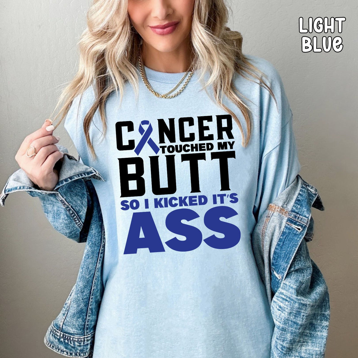 Cancer Touched My Butt Unisex Heavy Cotton Tee