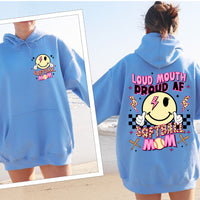 Loud AF Softball Mom Unisex Heavy Blend™ Hooded Sweatshirt