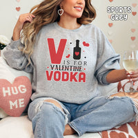 V is for Vodka Unisex Heavy Blend™ Crewneck Sweatshirt