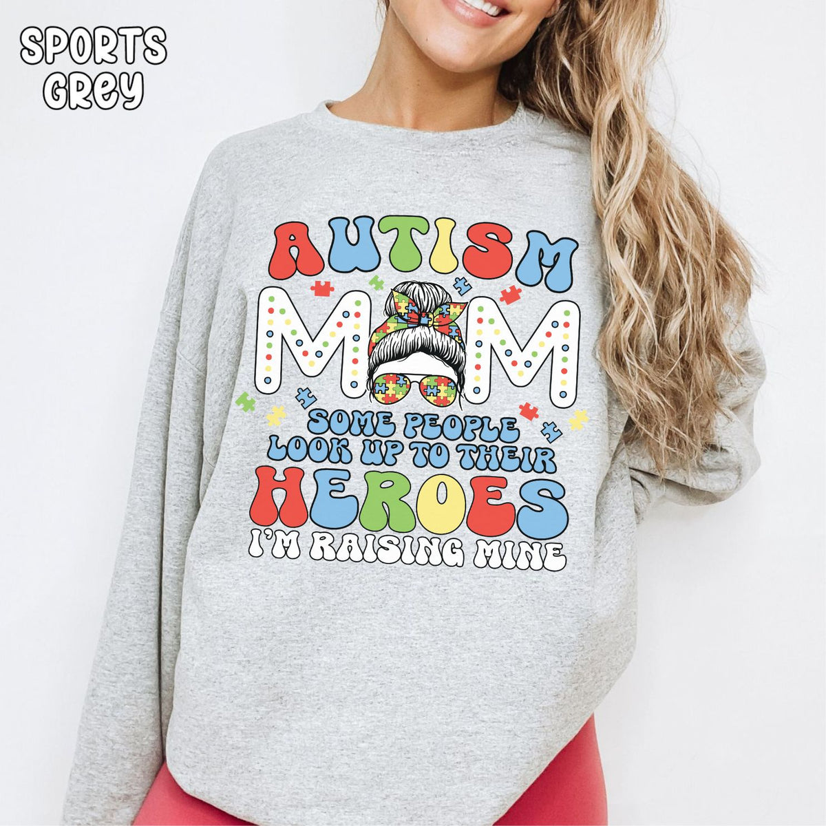 Autism Mom Unisex Heavy Blend™ Crewneck Sweatshirt