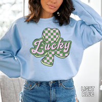 Checkered Lucky Unisex Heavy Blend™ Crewneck Sweatshirt