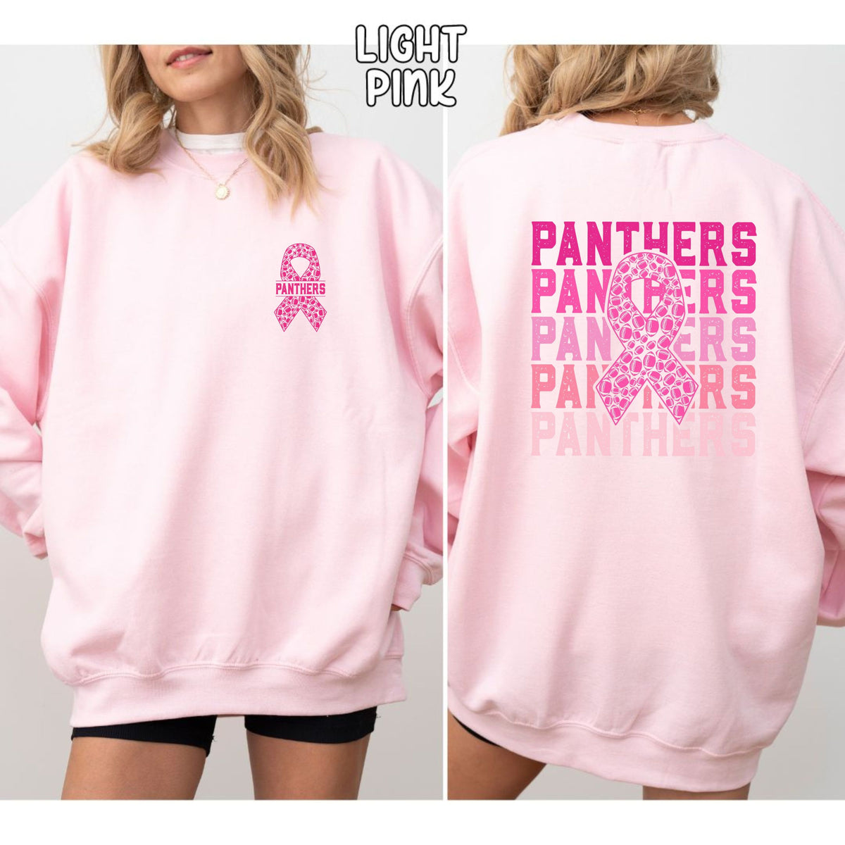 Panthers Breast Cancer Awareness Unisex Heavy Blend™ Crewneck Sweatshirt