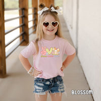 Peace Love and Easter Youth Midweight Comfort Colors Tee