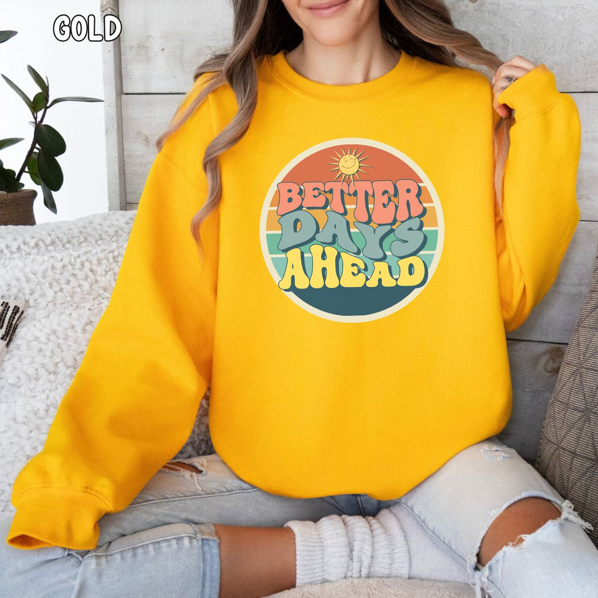 Better Days Ahead Unisex Heavy Blend™ Crewneck Sweatshirt