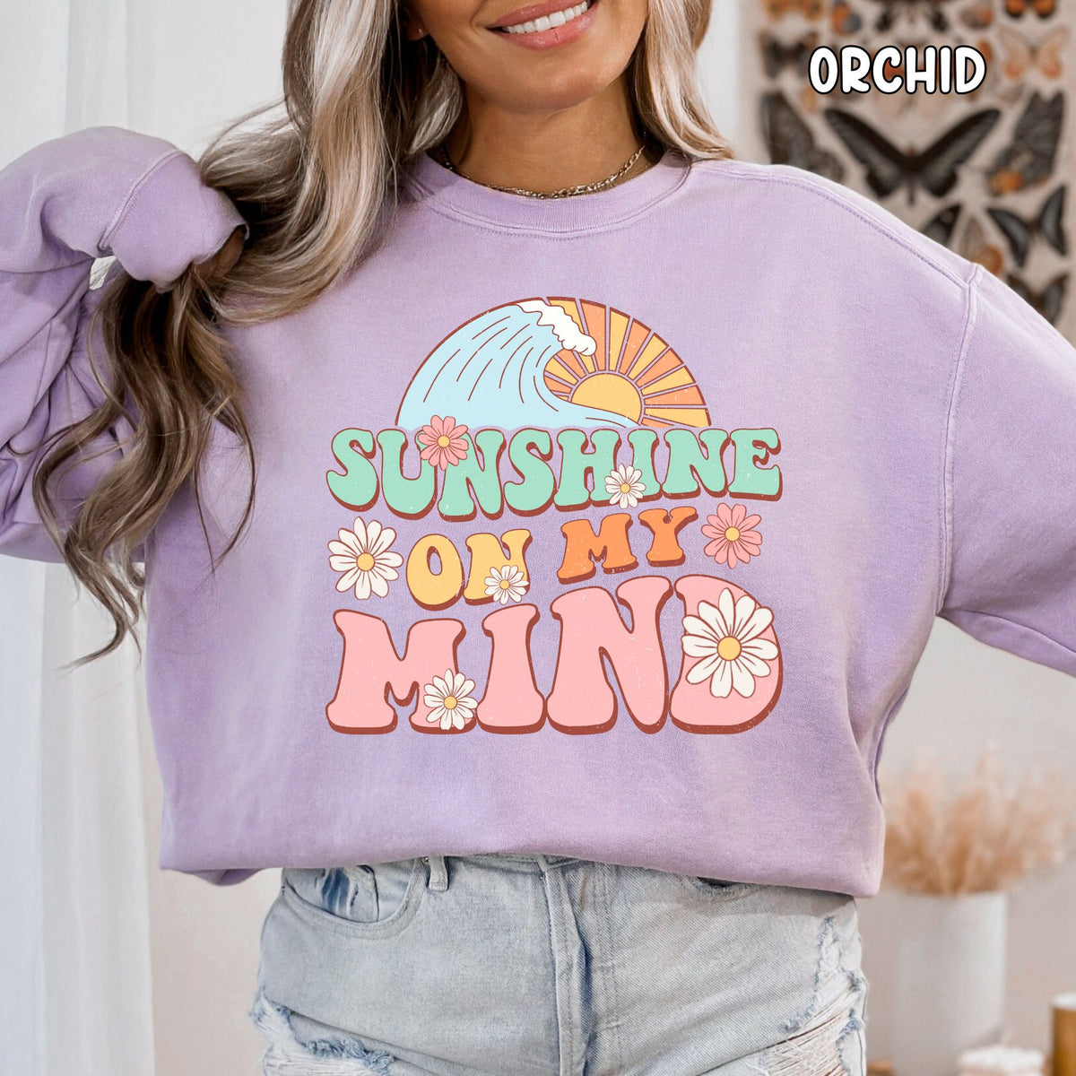 Sunshine On My Mind Unisex Comfort Colors Sweatshirt