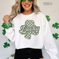 Checkered Lucky Unisex Heavy Blend™ Crewneck Sweatshirt