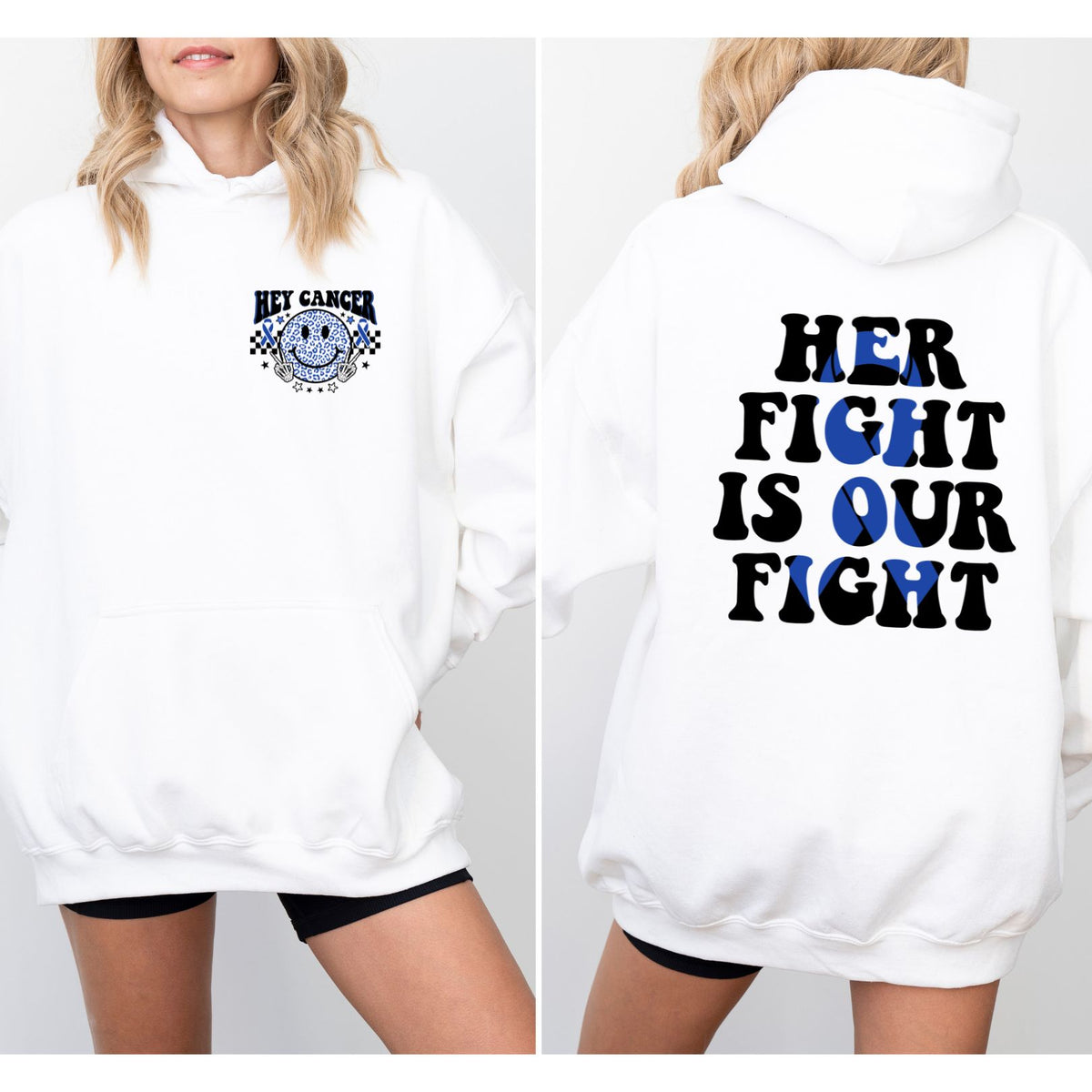 Her Fight is Our Fight Unisex Heavy Blend™ Hooded Sweatshirt